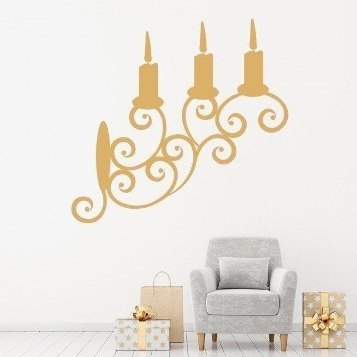 GENERICO - Decomural Candle Holder Swirl Pattern WS-15165