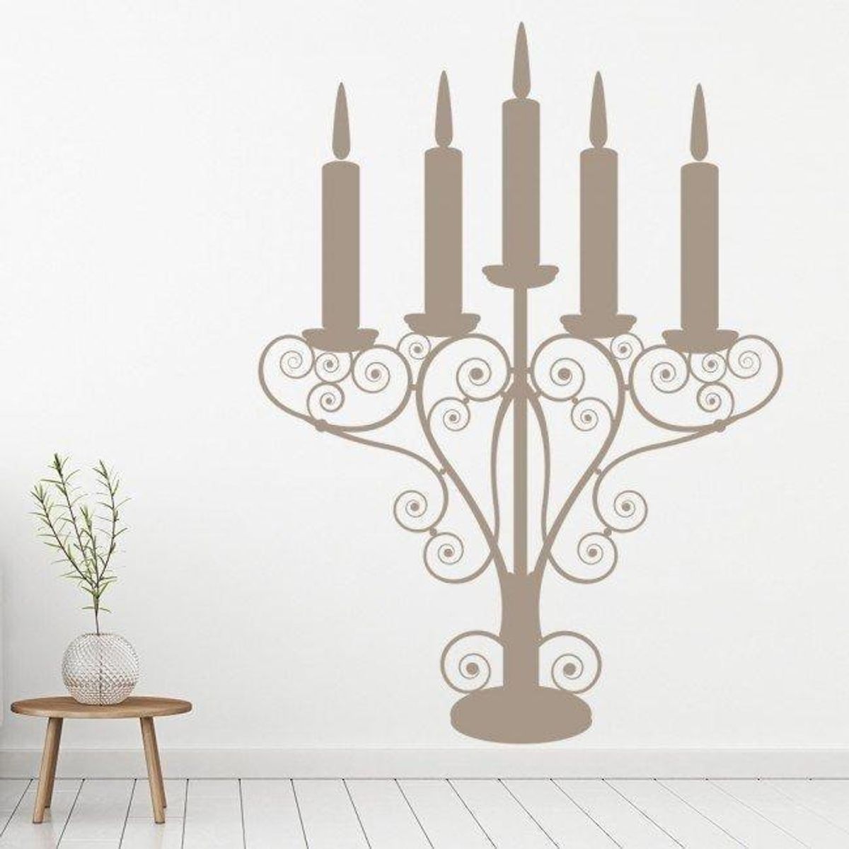 GENERICO - Decomural Vintage Swirl Candle Dining Room WS-15193