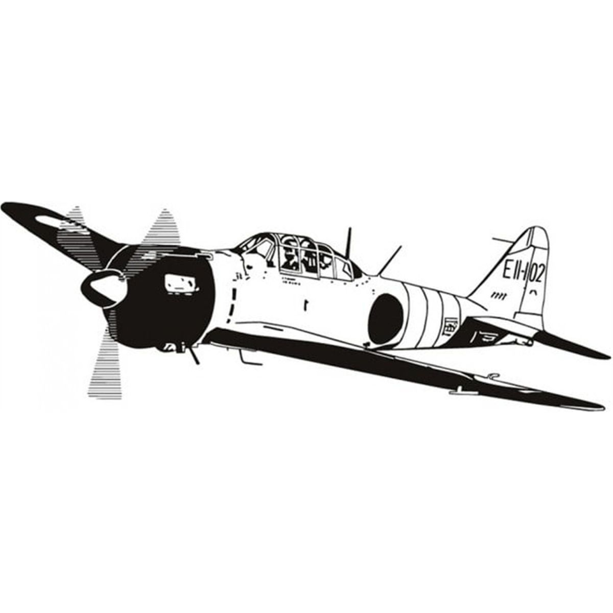 GENERICO - Decomural World War 2 Jet Army Plane WS-15337