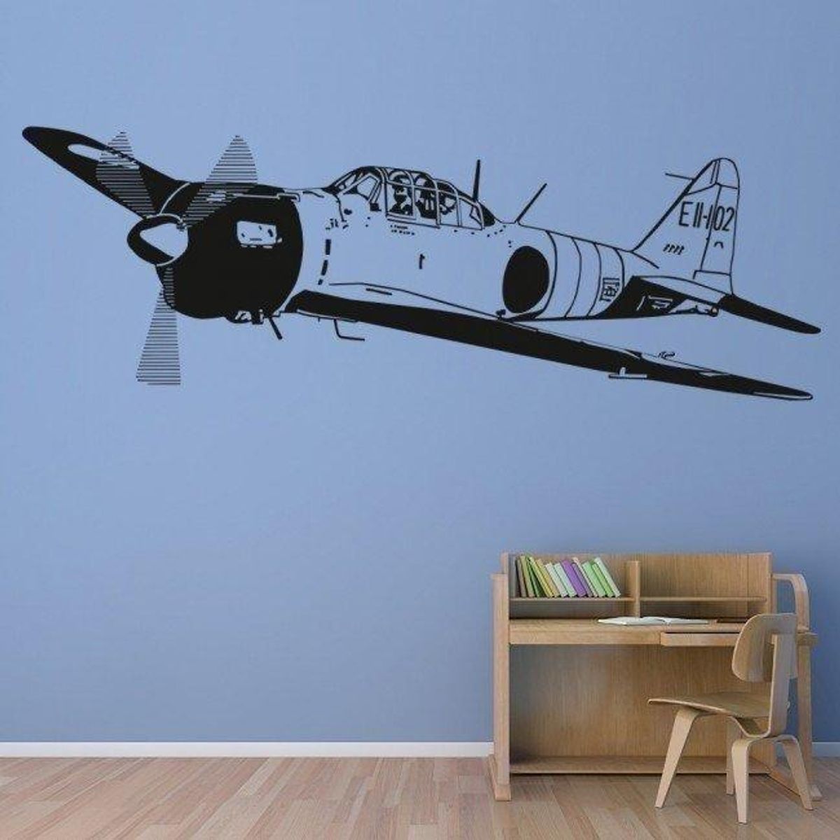 GENERICO - Decomural World War 2 Jet Army Plane WS-15337