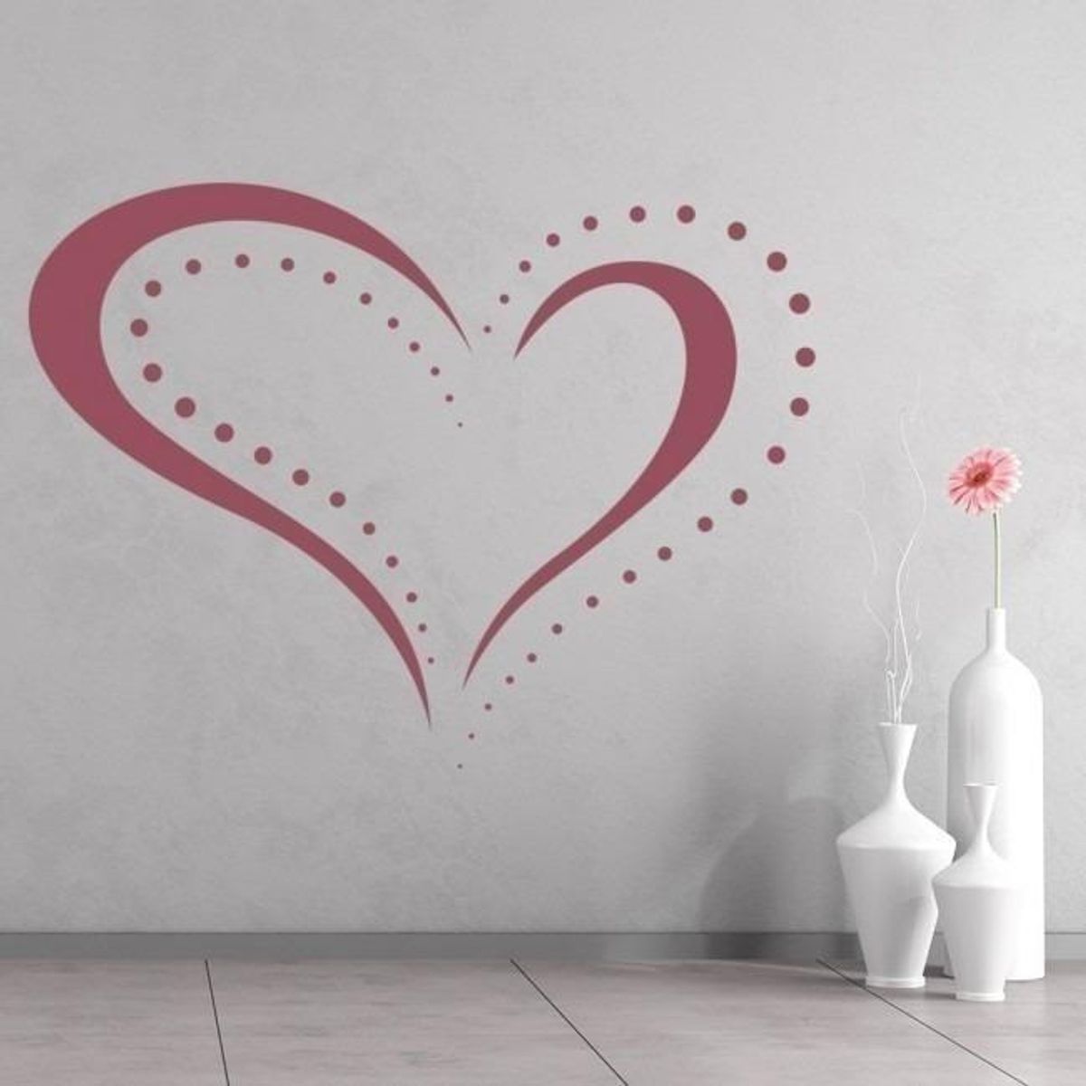 GENERICO - Decomural Dotted Love Heart Valentines WS-15376
