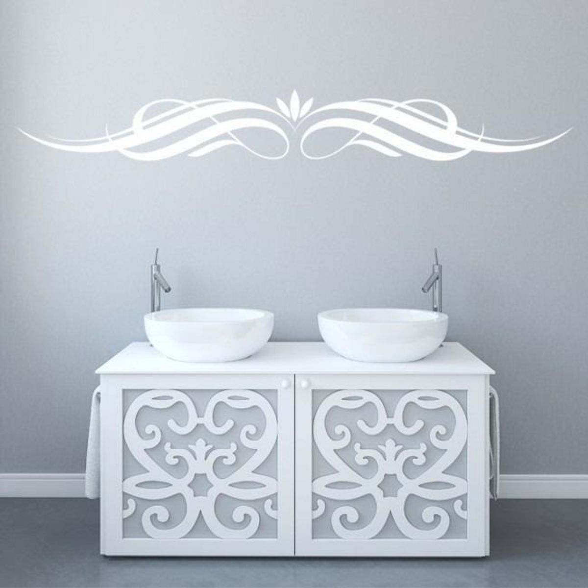 GENERICO - Decomural Swirl Crown Decorative Headboard WS-15389