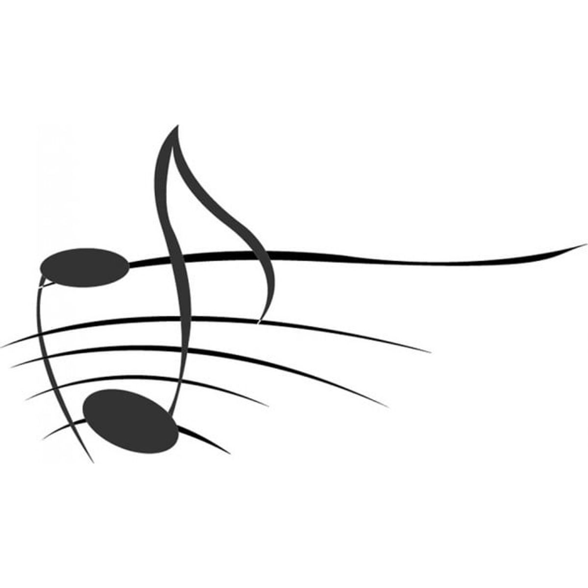 GENERICO - Decomural Quaver Music Score Musical Notes WS-15513