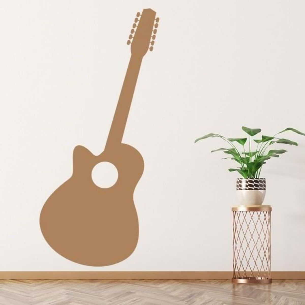 GENERICO - Decomural Acoustic Guitar Musical Notes Instruments WS-15518