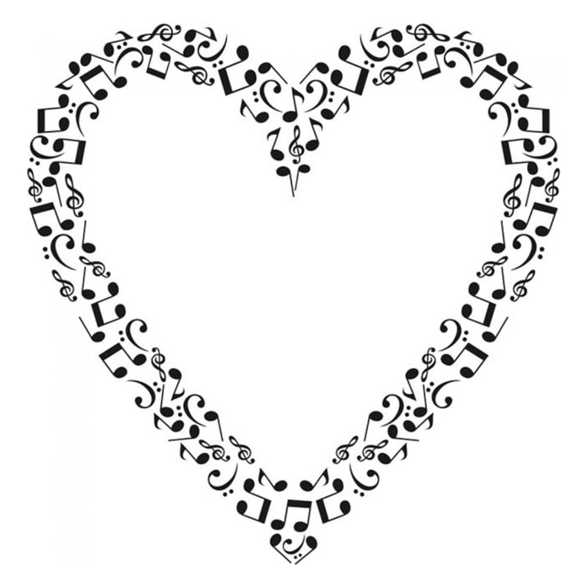 GENERICO - Decomural Love Heart Music Notes WS-15521