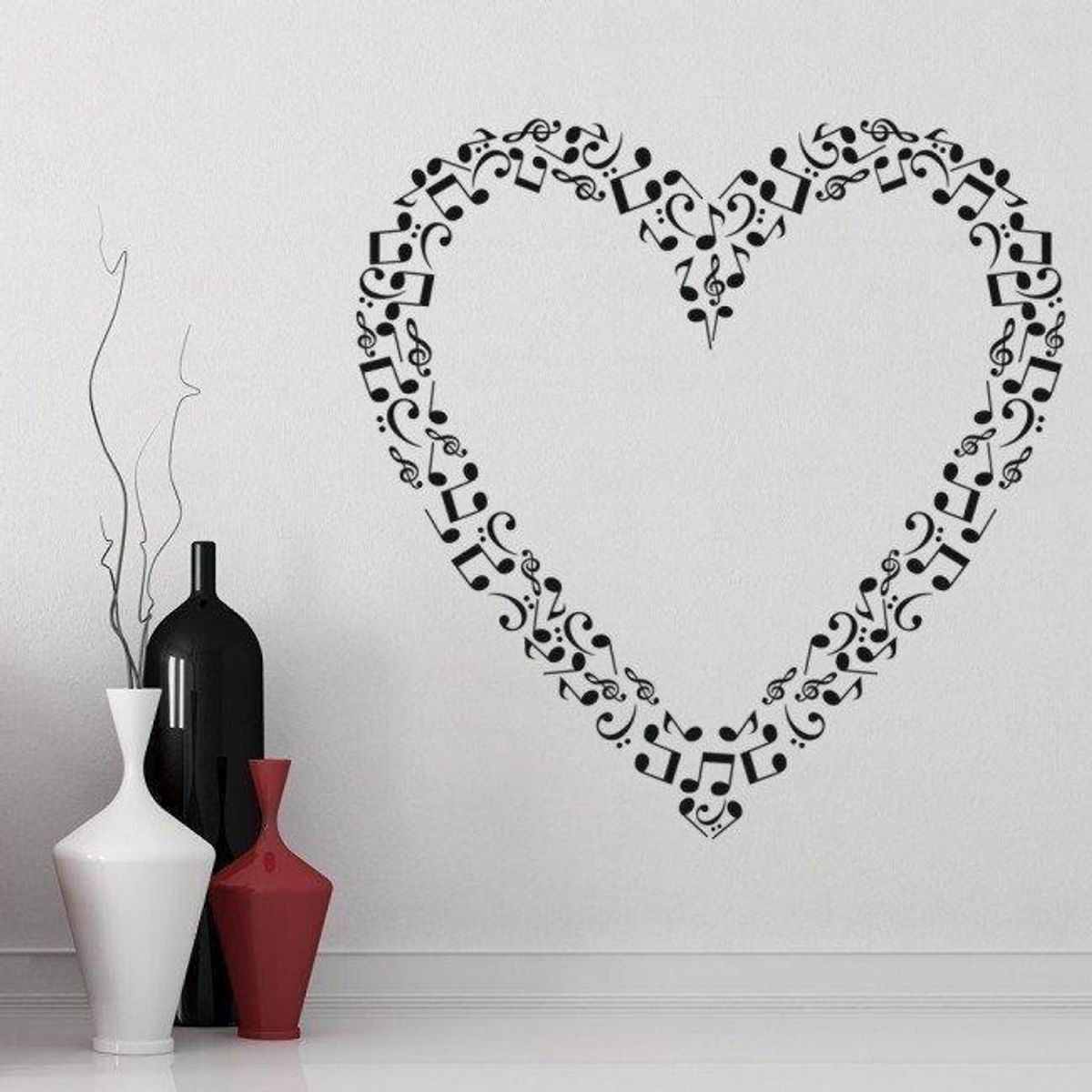 GENERICO - Decomural Love Heart Music Notes WS-15521