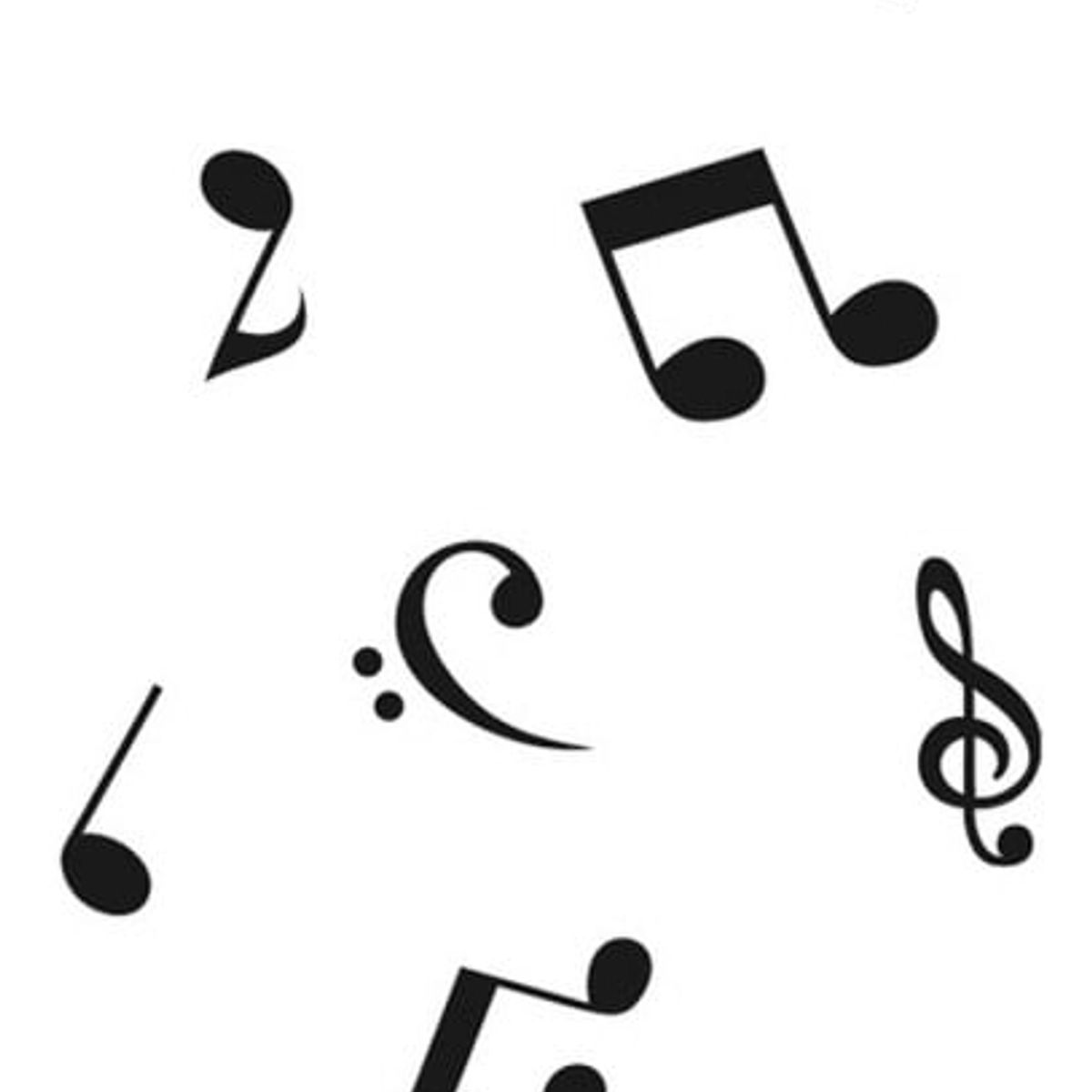 GENERICO - Decomural Musical Notes Quaver Treble Clef Set WS-15523