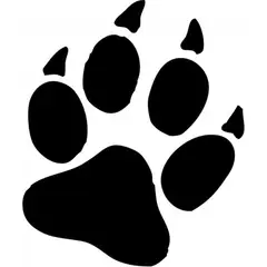 GENERICO - Decomural Bear Paw Print Wild Animals WS-15543