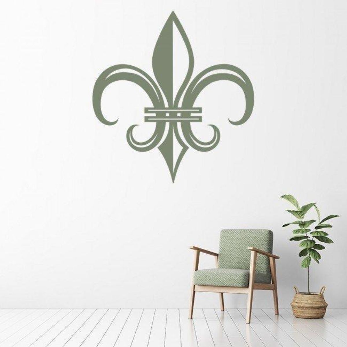 GENERICO - Decomural Fleur De Lis Floral Tile WS-15602
