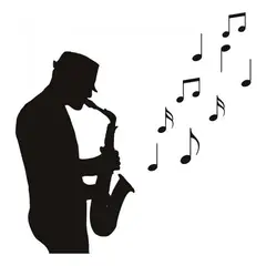 GENERICO - Decomural Saxophone Player Jazz Music WS-15612