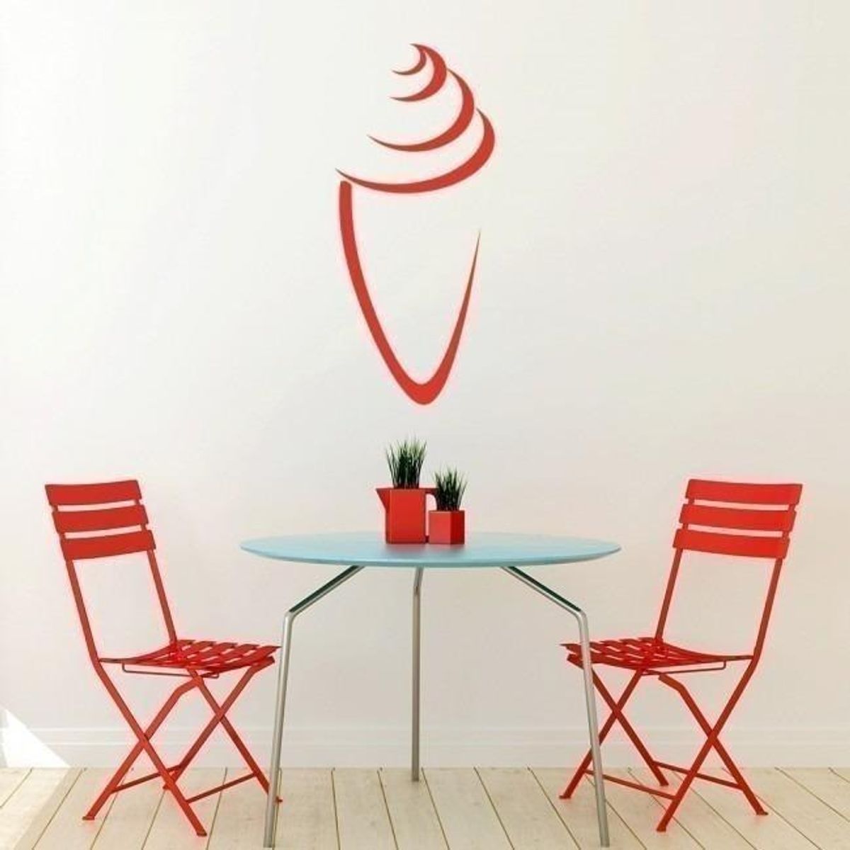 GENERICO - Decomural Ice Cream Cone Kitchen Cafe WS-15663