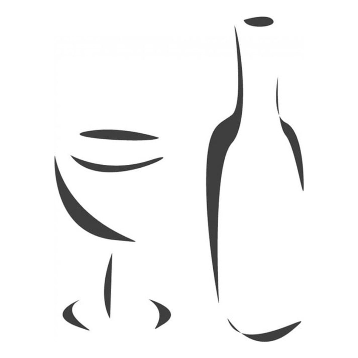 GENERICO - Decomural Wine Bottle Wine Glass WS-15784