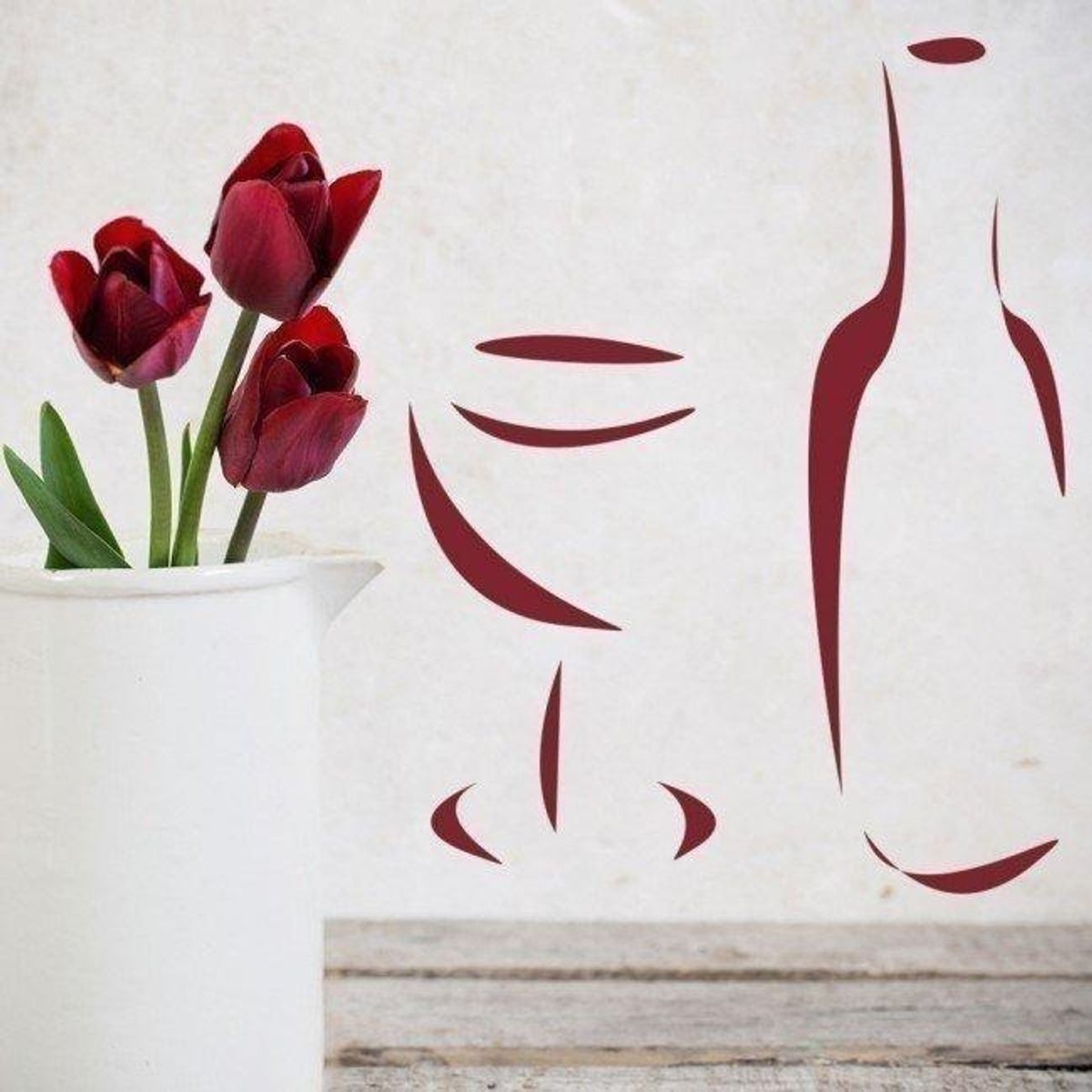 GENERICO - Decomural Wine Bottle Wine Glass WS-15784