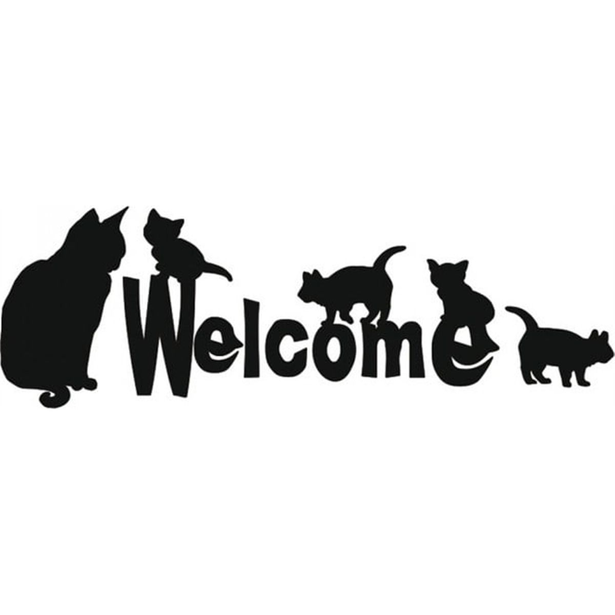 GENERICO - Decomural Welcome Sign House Cats WS-15792