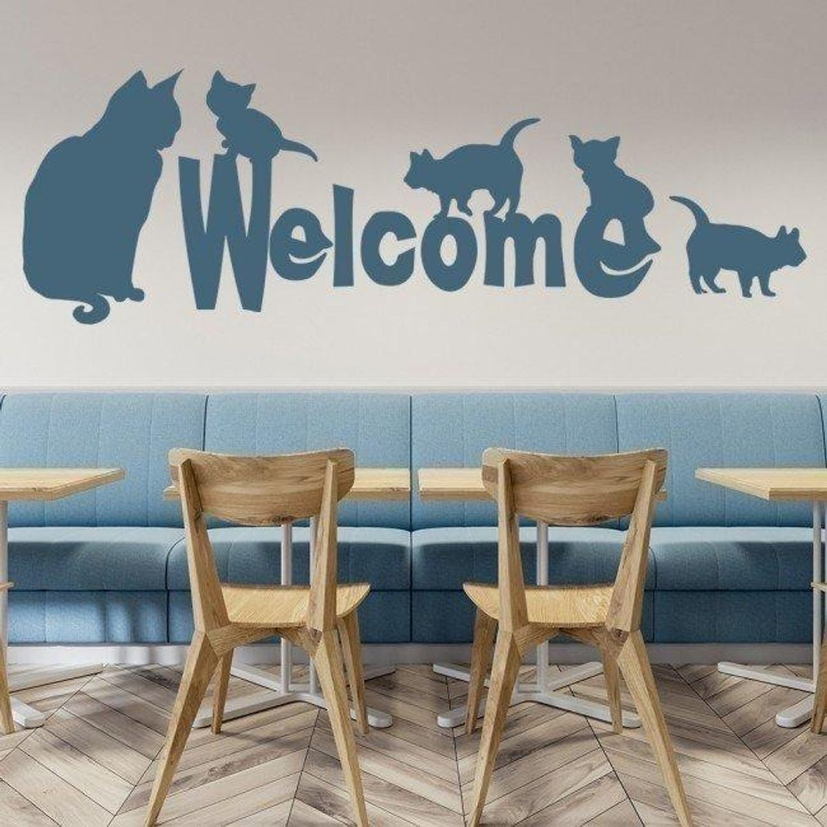 GENERICO - Decomural Welcome Sign House Cats WS-15792