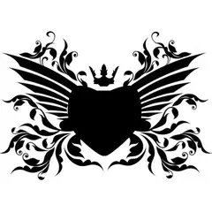 GENERICO - Decomural Love Heart With Wings And Crown Love WS-15800