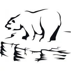 GENERICO - Decomural Polar Bear Arctic Animals WS-15826