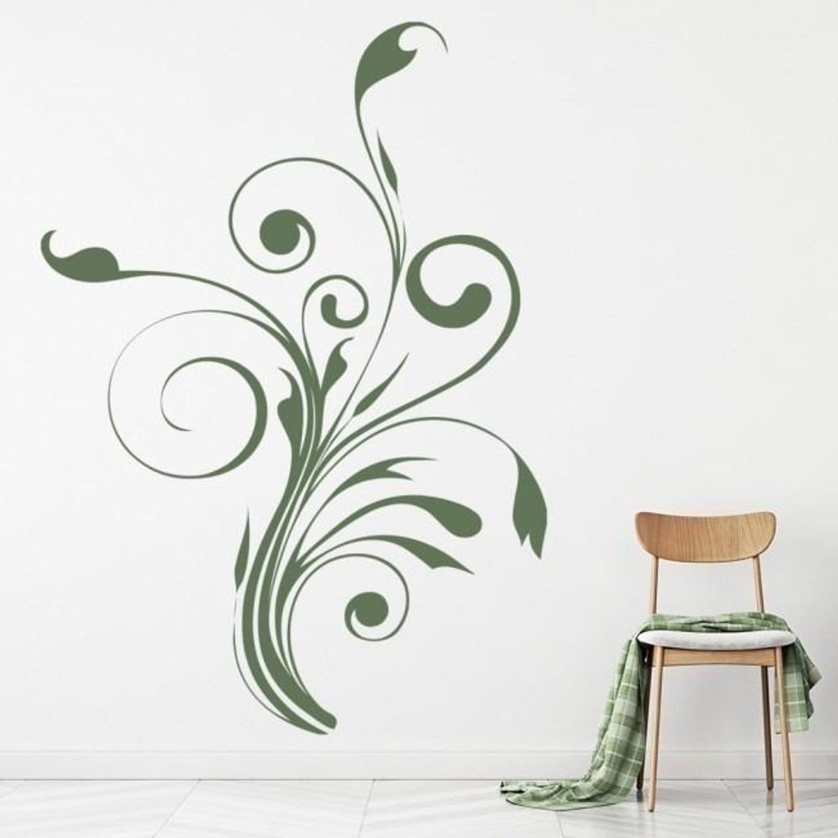 GENERICO - Decomural Plant Flower Swirl WS-15855