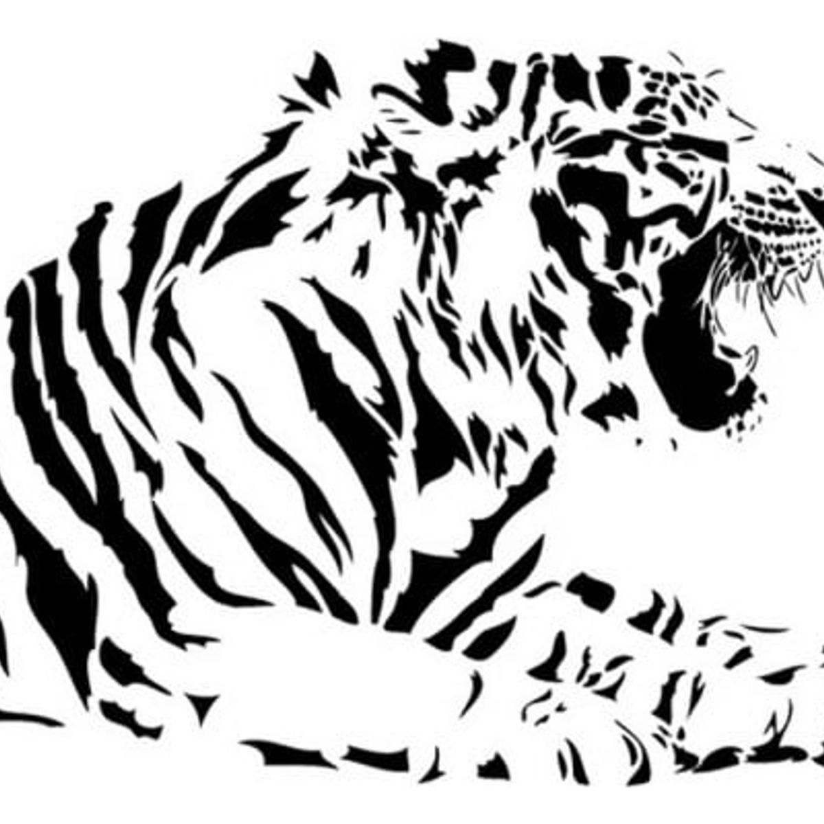 GENERICO - Decomural Growling Tiger Jungle Animals WS-15891