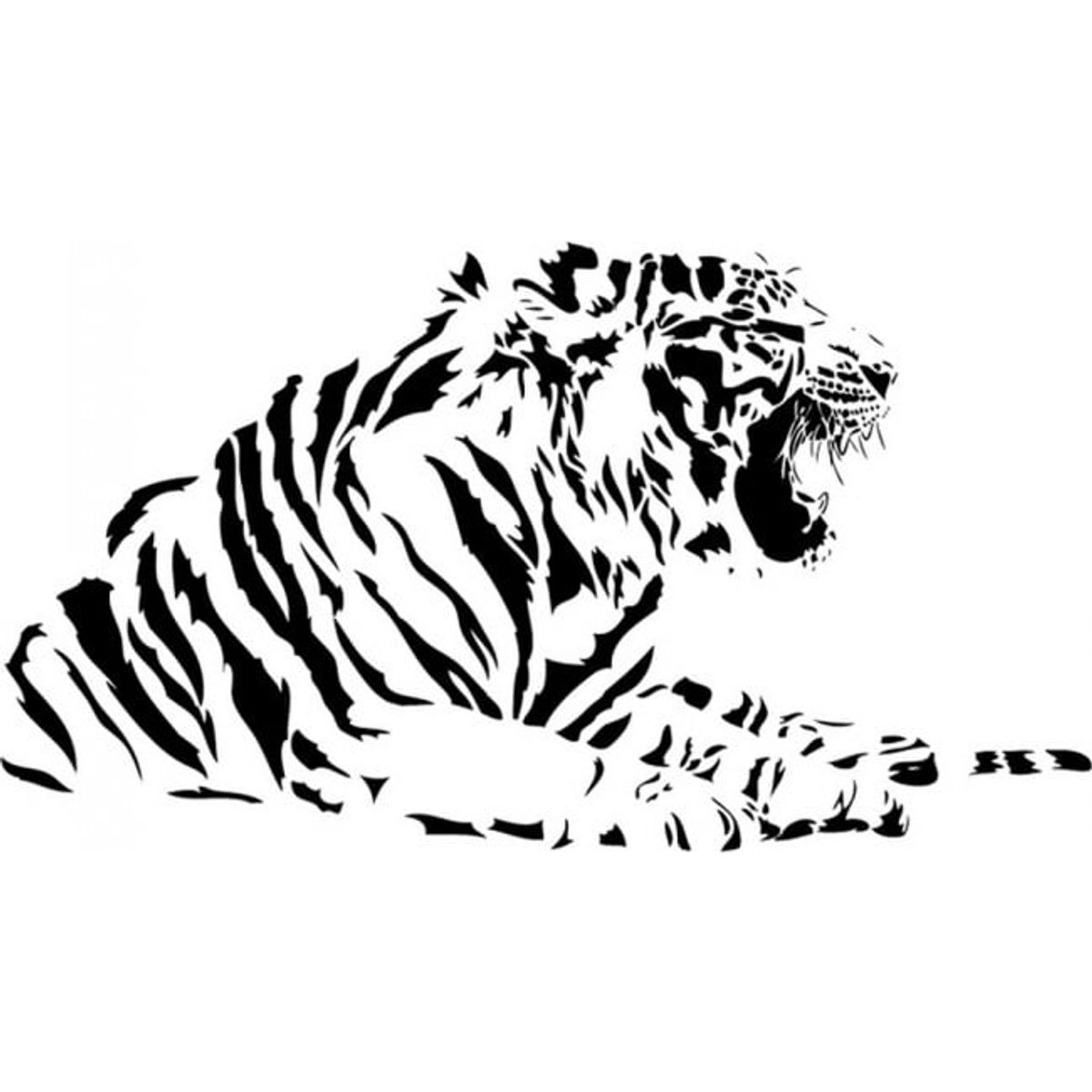 GENERICO - Decomural Growling Tiger Jungle Animals WS-15891