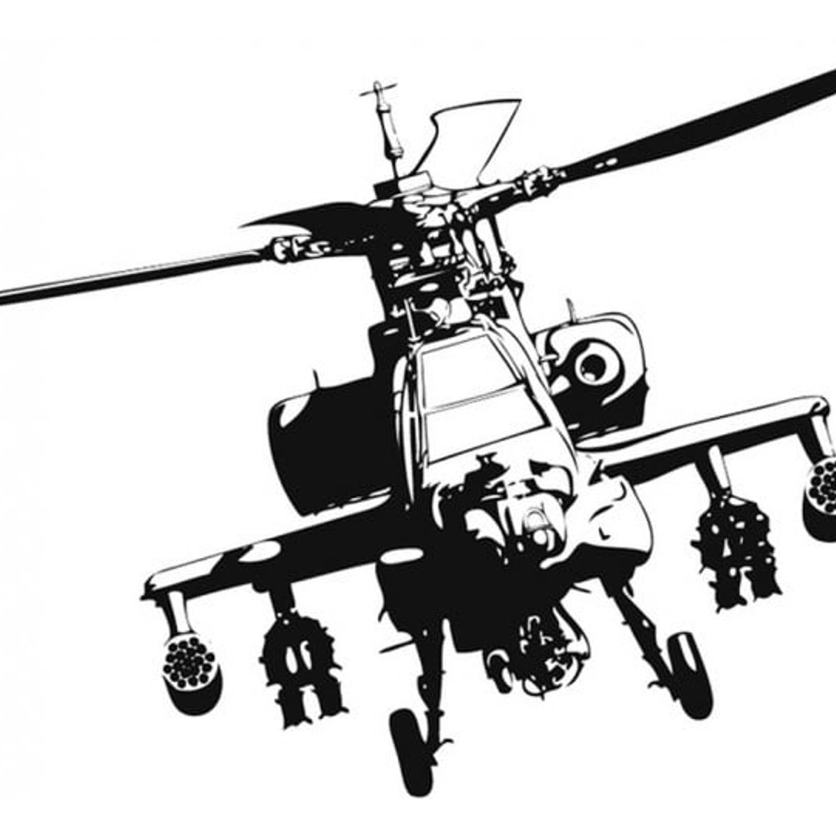 GENERICO - Decomural Apache Helicopter WS-15938