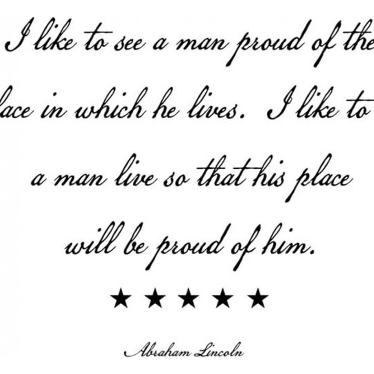 GENERICO - Decomural I Like To See A Man Abraham Lincoln WS-16006