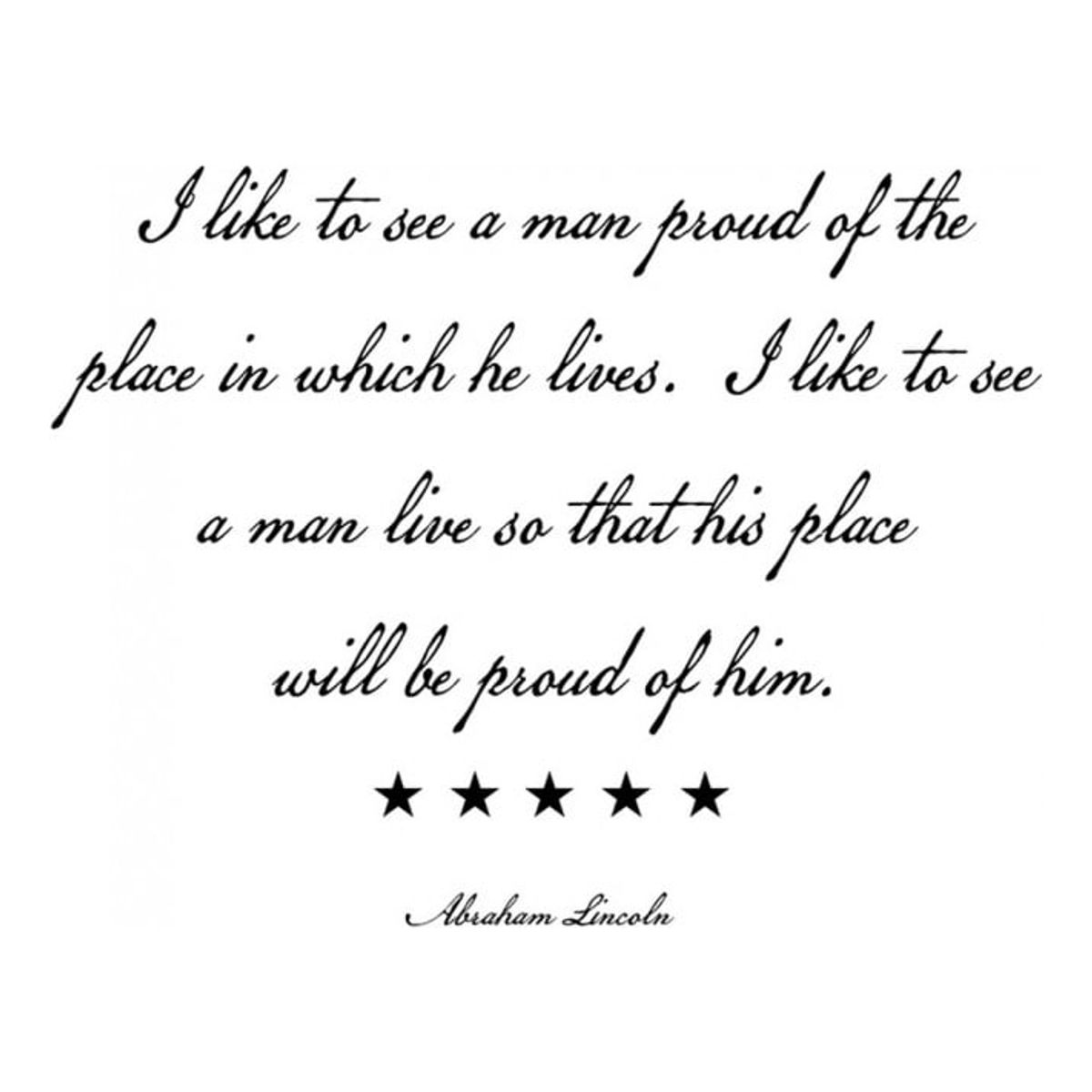 GENERICO - Decomural I Like To See A Man Abraham Lincoln WS-16006