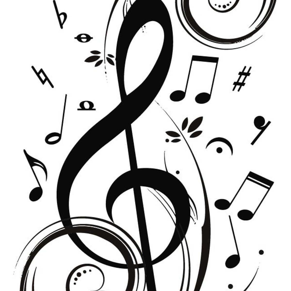 GENERICO - Decomural Treble Clef Musical Notes WS-16137