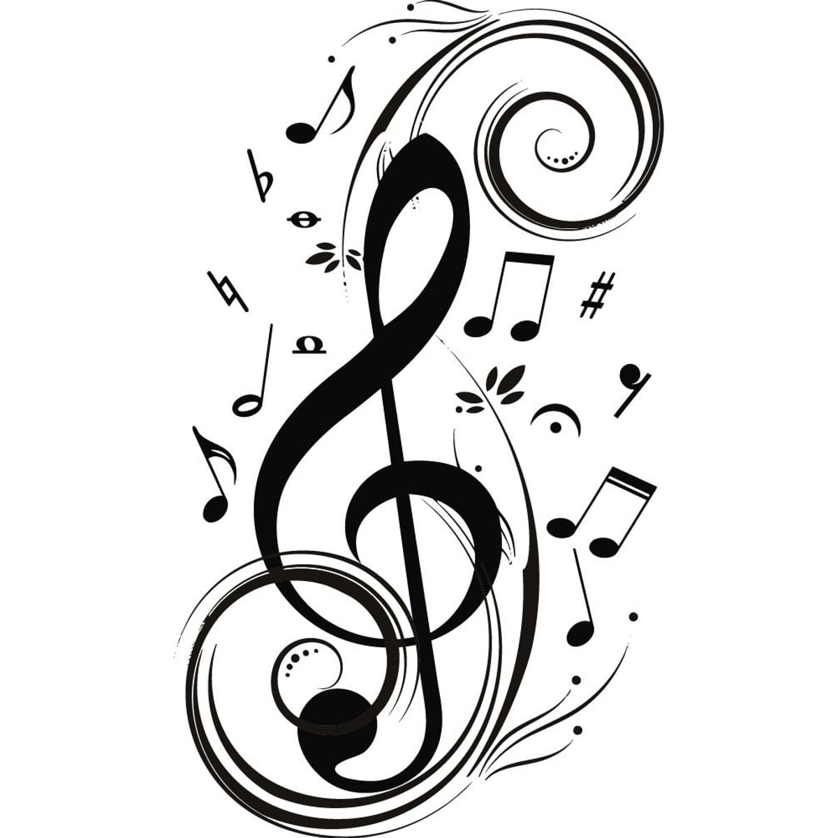 GENERICO - Decomural Treble Clef Musical Notes WS-16137