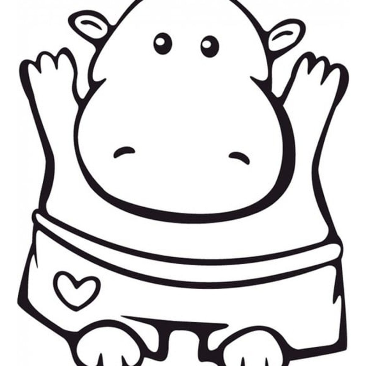 GENERICO - Decomural Cartoon Hippo Nurserynursery WS-16161