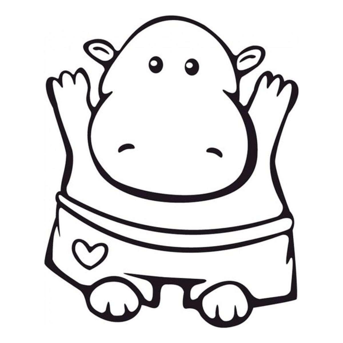 GENERICO - Decomural Cartoon Hippo Nurserynursery WS-16161