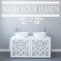 GENERICO - Decomural Wash Your Hands Bathroom WS-16989