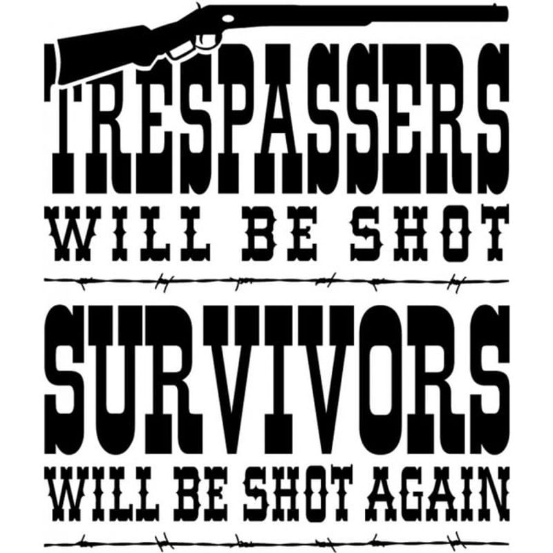 GENERICO - Decomural Trespassers Will Be Shot Cowboy WS-17000