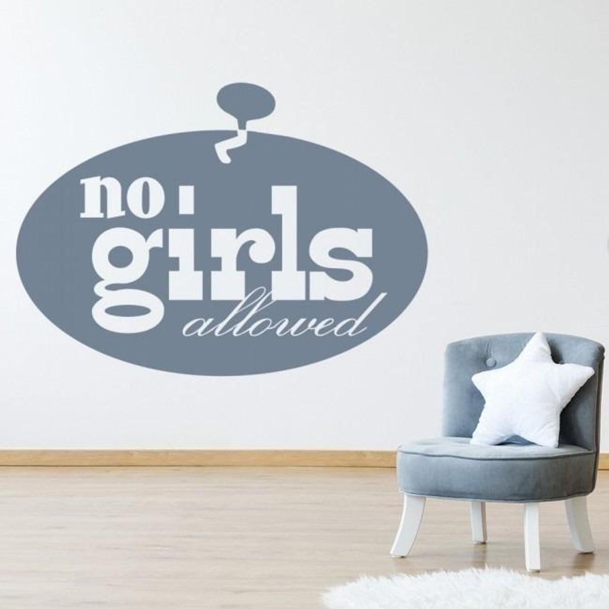 GENERICO - Decomural No Girls Allowed Boys Bedroom WS-17053