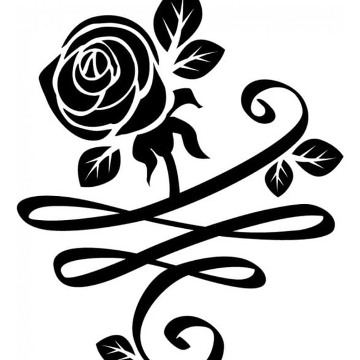 GENERICO - Decomural Swirl Rose Floral Flower WS-17064