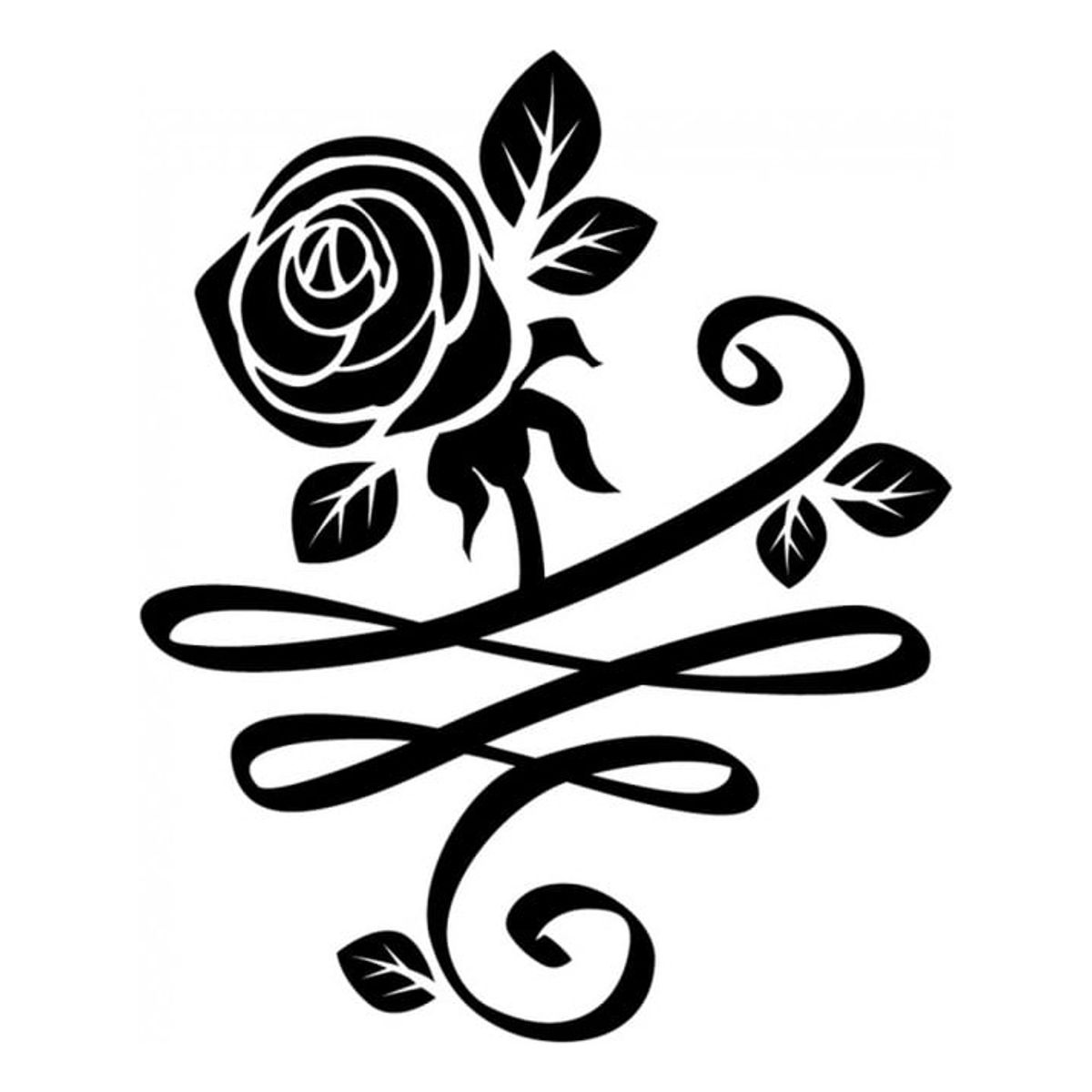 GENERICO - Decomural Swirl Rose Floral Flower WS-17064