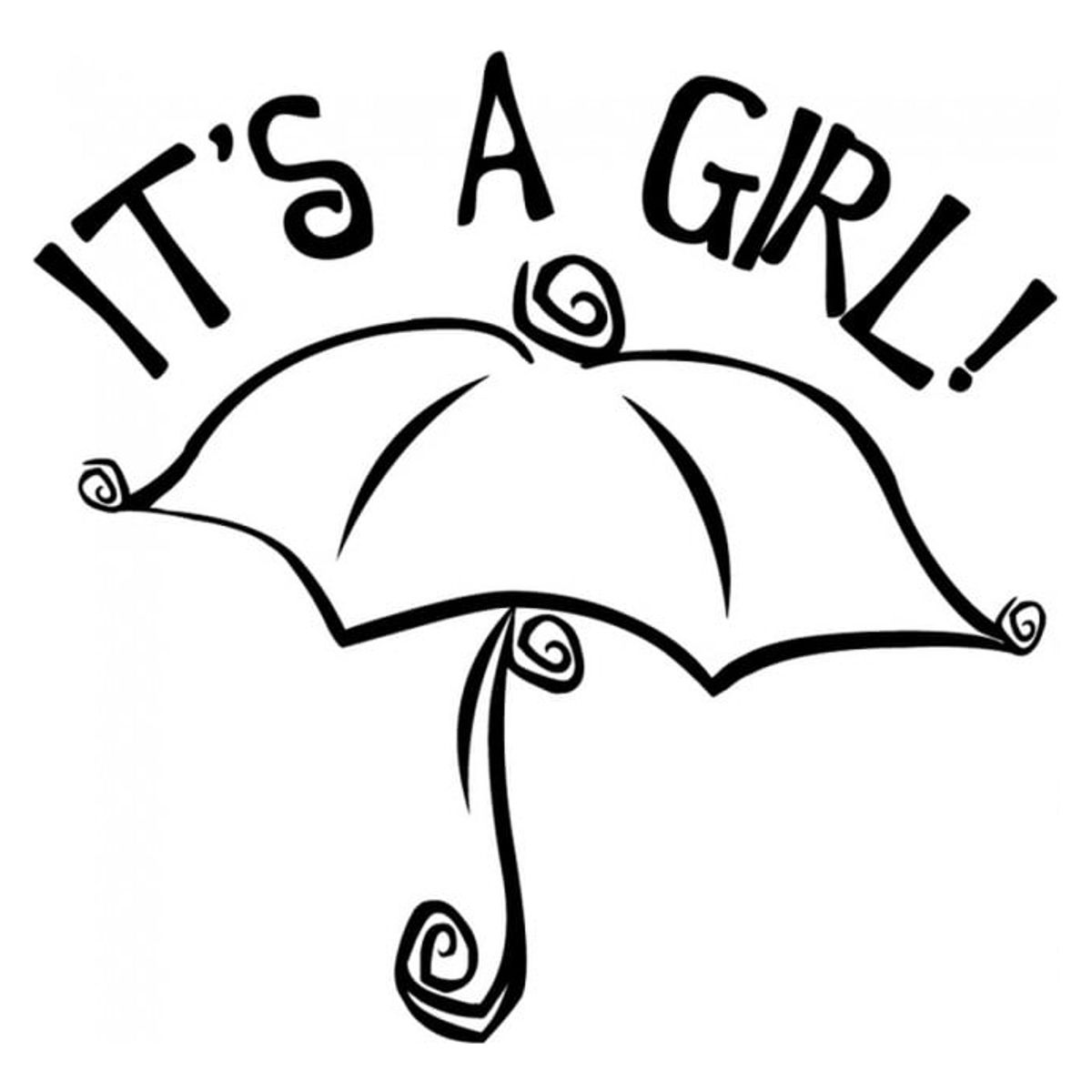 GENERICO - Decomural Its A Girl Baby Shower WS-17090