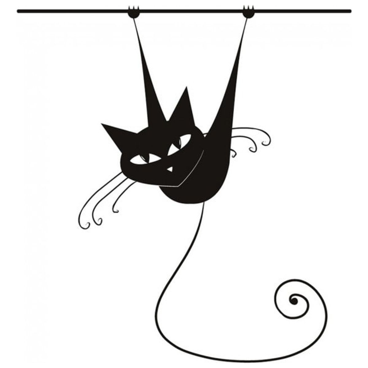 GENERICO - Decomural Siamese Cat Black Cat WS-17127