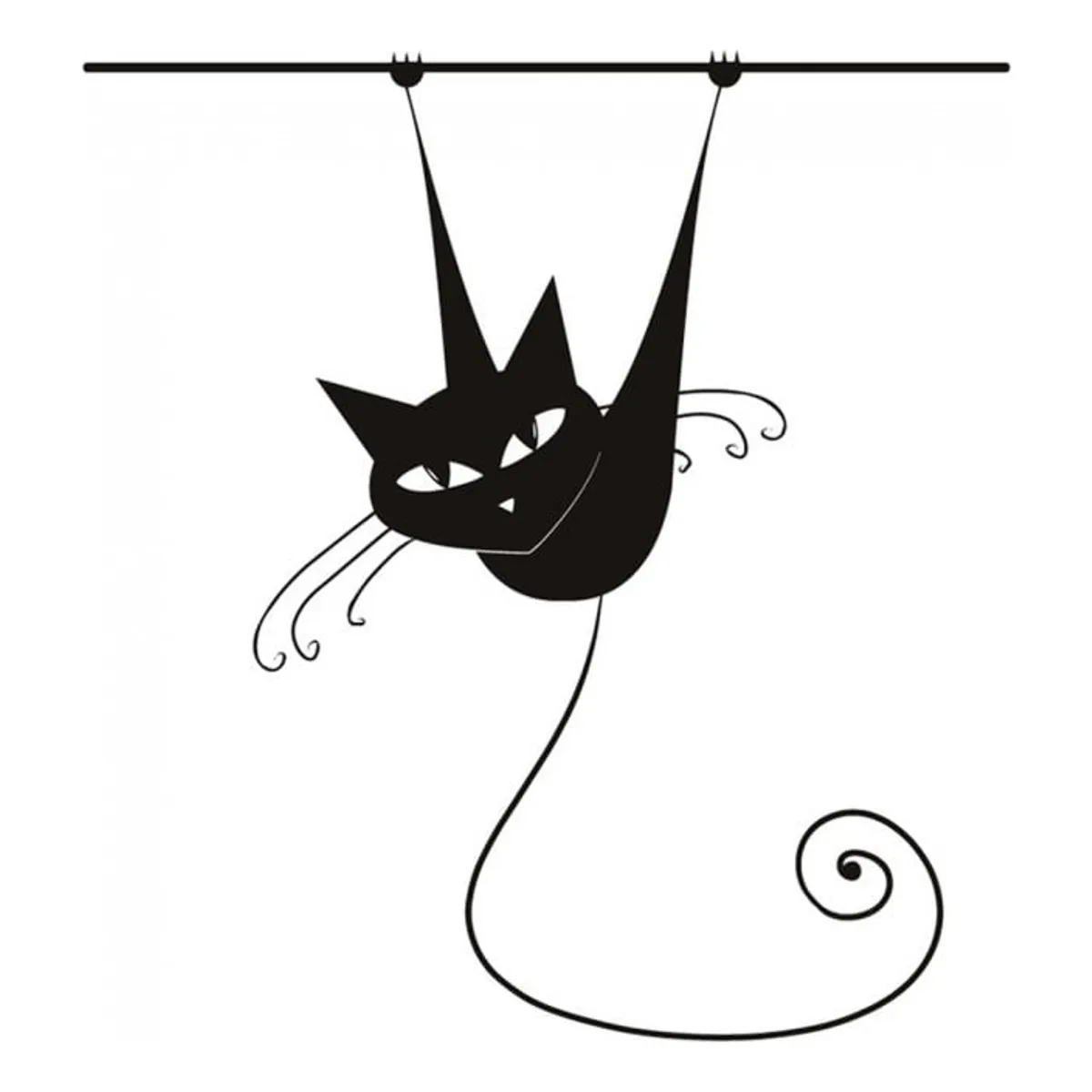 GENERICO - Decomural Siamese Cat Black Cat WS-17127