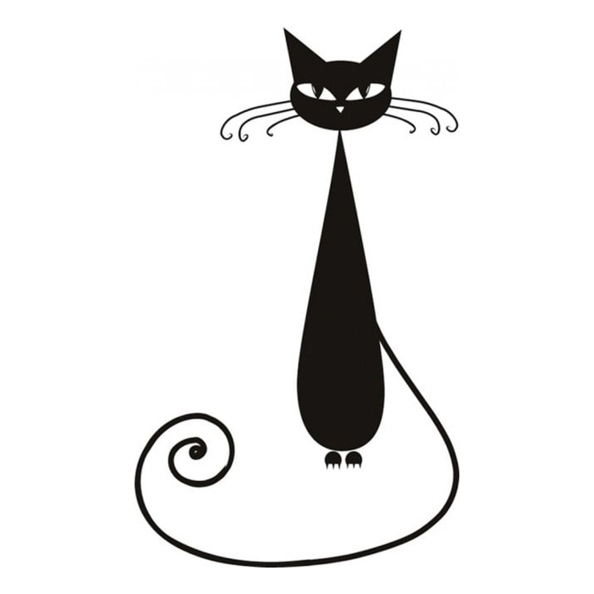 GENERICO - Decomural Black Cat House Cats WS-17135