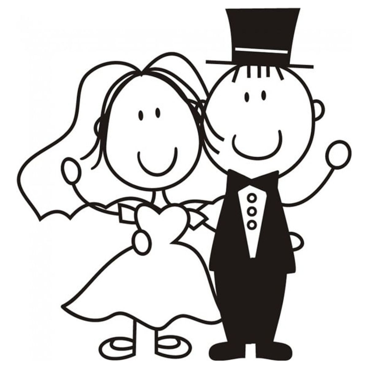 GENERICO - Decomural Bride And Groom Marriage Wedding WS-17151