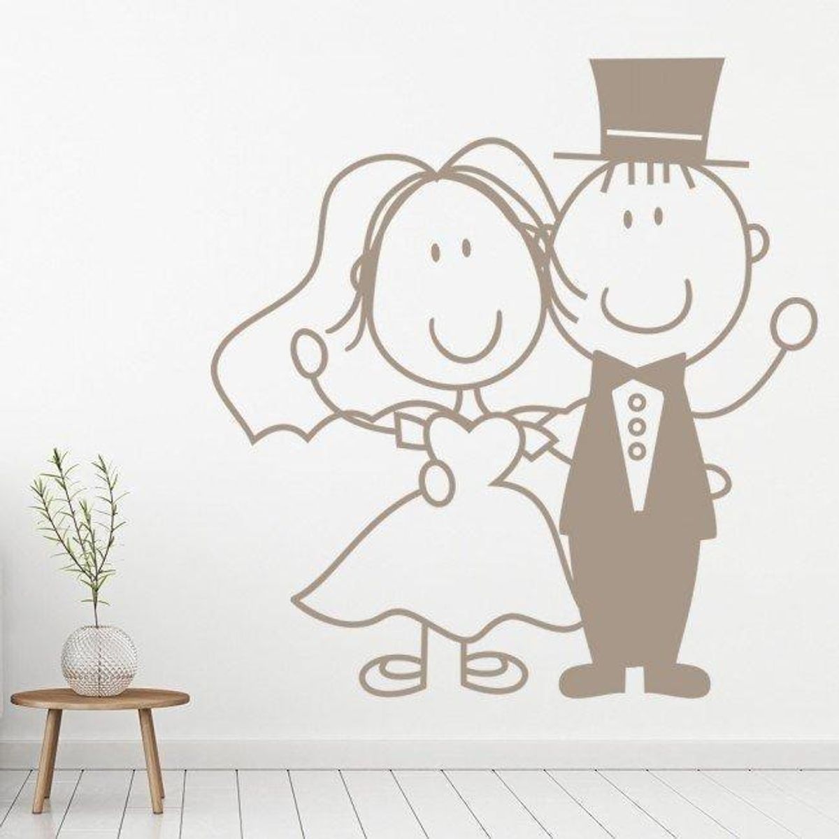 GENERICO - Decomural Bride And Groom Marriage Wedding WS-17151