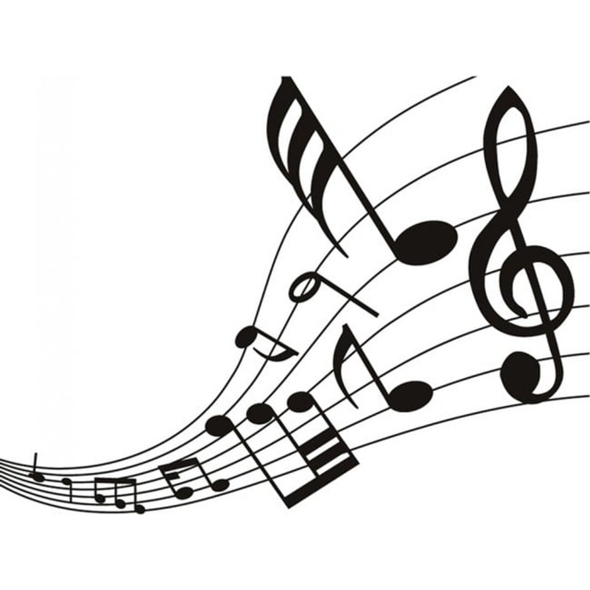 GENERICO - Decomural Music Notes Musical Score WS-17173