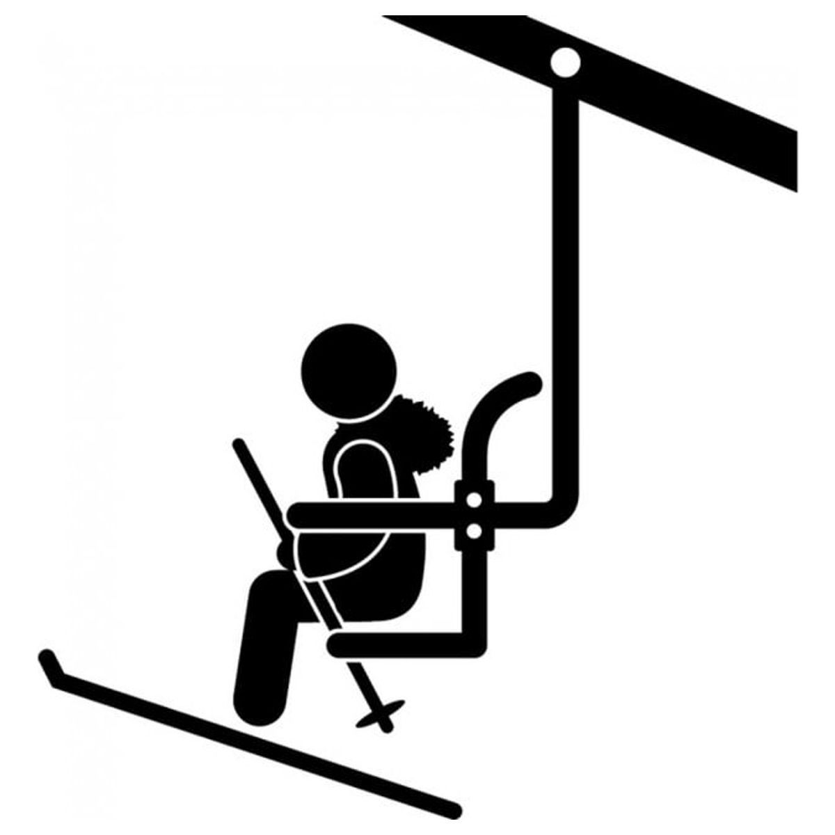 GENERICO - Decomural Ski Lift Skier Winter Sports WS-17181