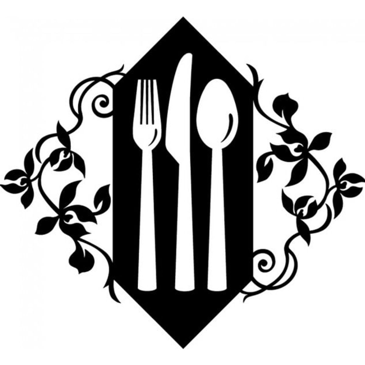 GENERICO - Decomural Knife Fork Spoon Floral Design WS-17211