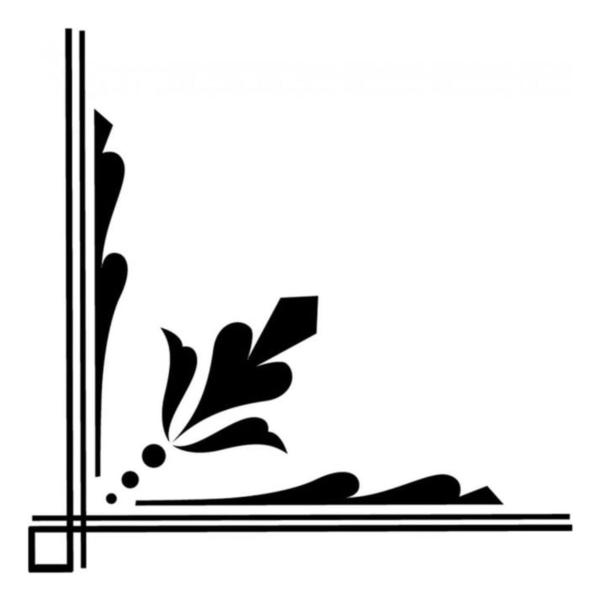 GENERICO - Decomural Floral Line Border Corner WS-17245