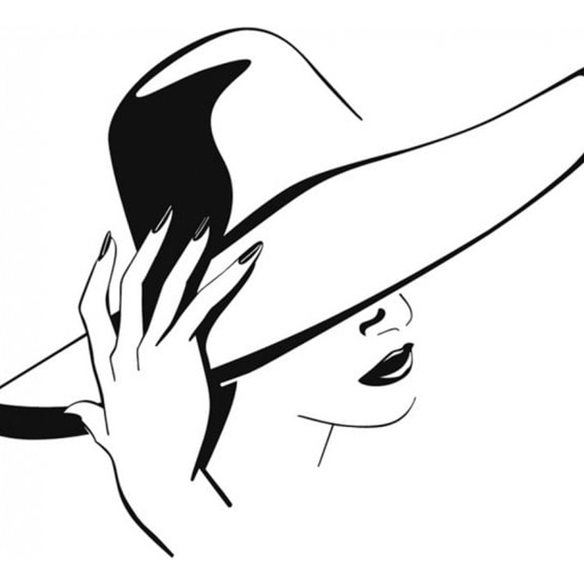 GENERICO - Decomural Lady In Hat Fashion WS-17262