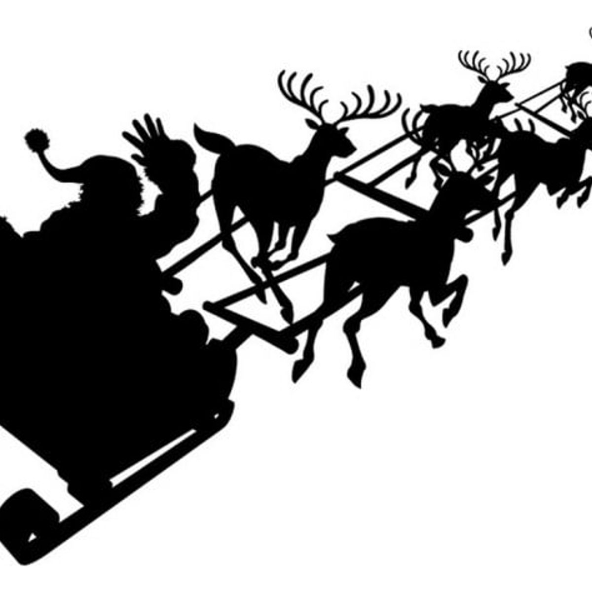 GENERICO - Decomural Santa Sleigh Christmas Reindeer WS-17285
