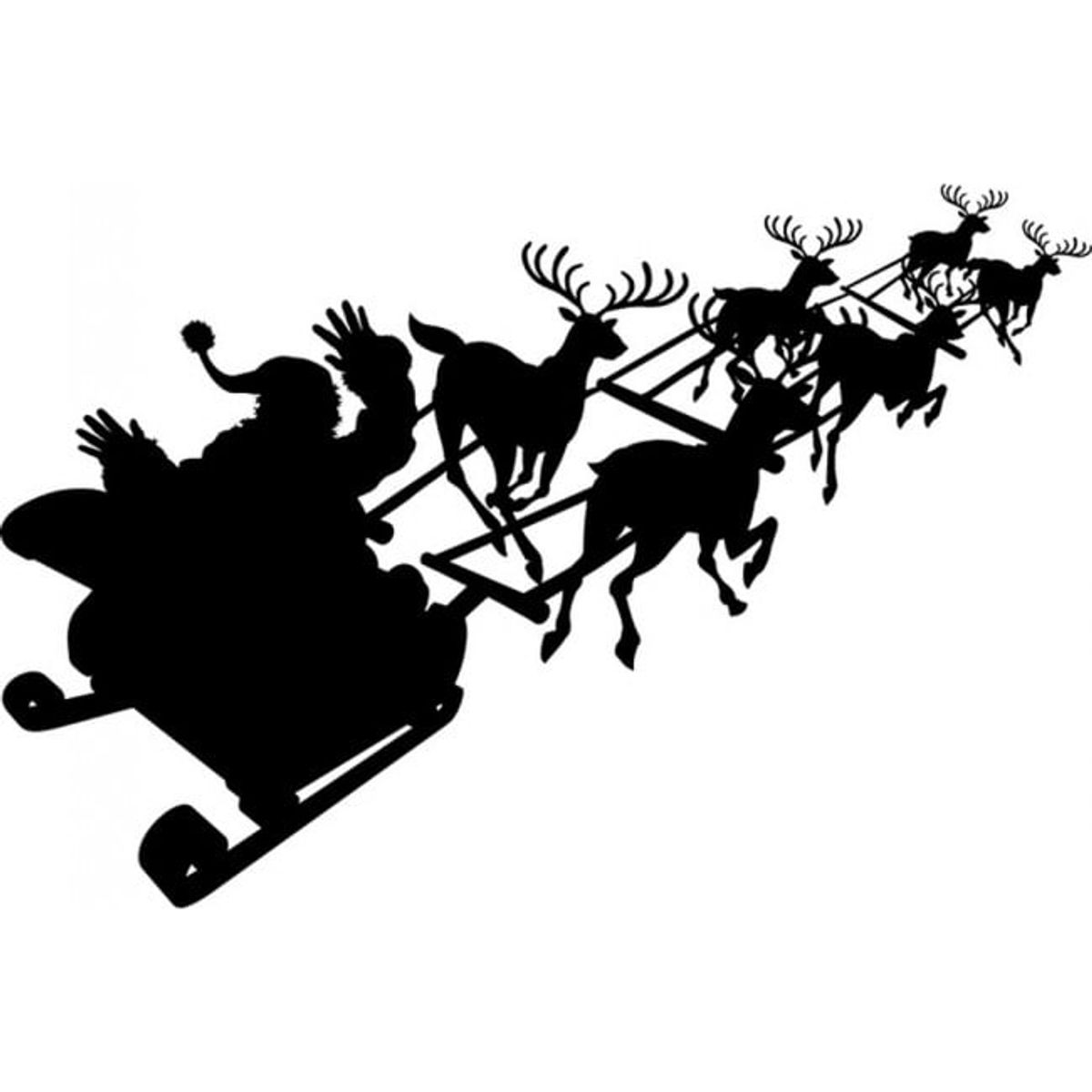 GENERICO - Decomural Santa Sleigh Christmas Reindeer WS-17285