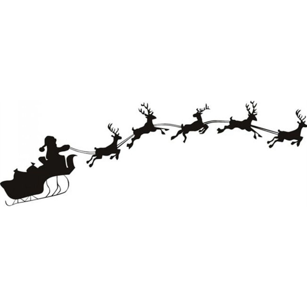 GENERICO - Decomural Reindeer Santa Sleigh Festive Christmas WS-17287